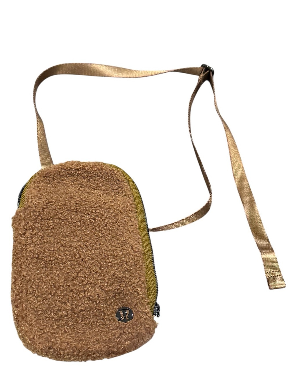 Lululemon Modular Phone Crossbody Bag Fleece Burnt Caramel Gunmetal Hardware